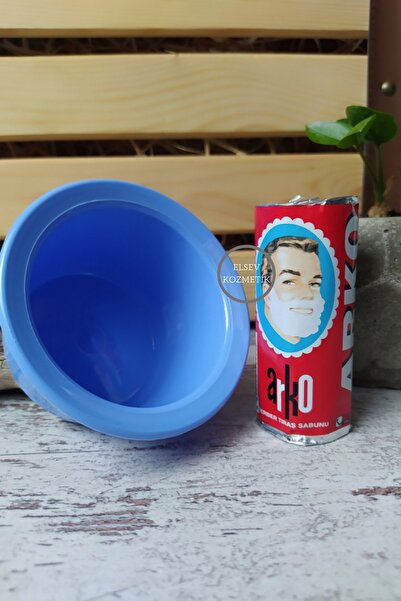 Nano Absolute Tıraş Tası Plastik Mavi + Tıraş Sabunu 75 Gr Elsevkozmetik
