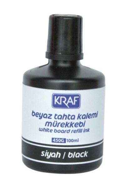 KRAF Beyaz Tahta Kalem Mürekkebi 100ml Siyah 450g 6'lı Paket