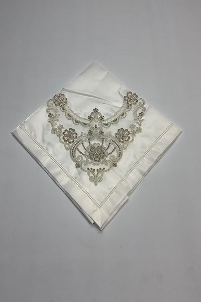 Çalışkan Çeyiz Evi 3d French Guipure Lace Pearl Κεντημένο Προίκα Monorail Luxury Bundle - Monorail Fabric Προίκα Πακέτο