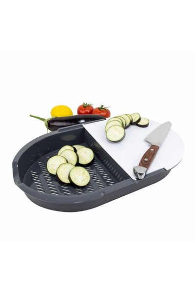 Decobella Double Chamber Cutting Board Gray Fma00020