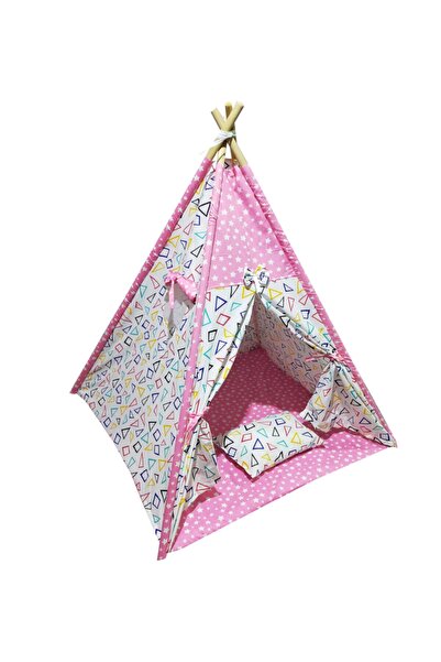 miniks Pamuklu Ahşap Çocuk Oyun Çadırı