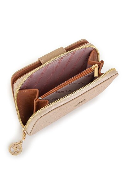 By Hakan Byhakan Nsc-003 Ανάγλυφο Γυναικείο Πορτοφόλι Sand-tan