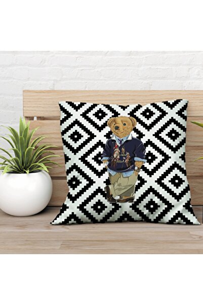 stellahomes Special Design Double Sided Teddy Bear 43x43 Throw Pillow Cover