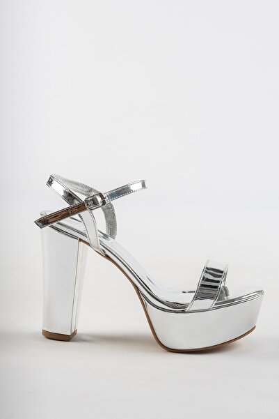 Diardi Silver Women's Platform Evening Dress Shoes