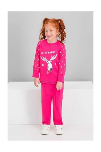 ROLY POLY Let it Snow Fuşya Kız Çocuk Pijama Takımı