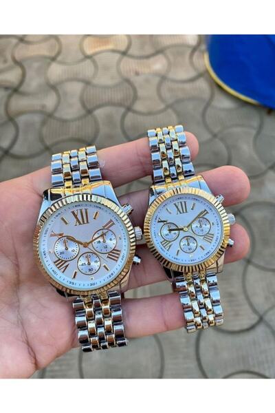 İSTLİV Çift Saat/ Sevgili Saatleri Metal Kordon Kol Saatleri