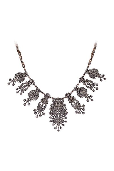 Aşina Gümüş Yeni Yıl Hediyesi Elmas Montür Gerdanlık Kolye Sevgiliye Hediye