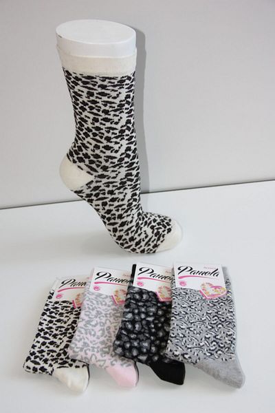 Pamela Șosete de damă cu model leopard - set de 4