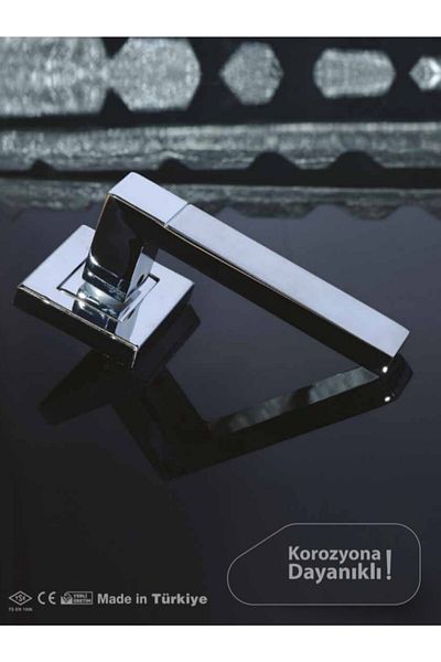 ARON Sofuoglu Polat Luxury Square Rosette Nickel Satin Inner (BANYO-WC) Door Handle Aluminum / Steel