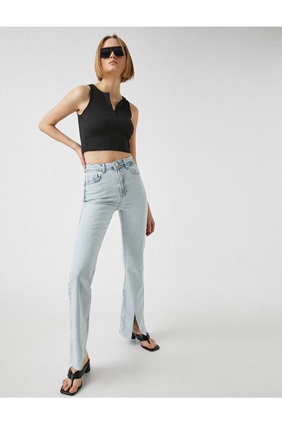 Koton Jeans mit normaler Taille – Slim Flare Fit Jeans