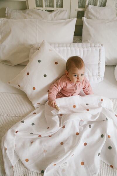 Tarkito Organic 120x120cm Organic Muslin Cover, Pillow Case and Muslin Bag Set