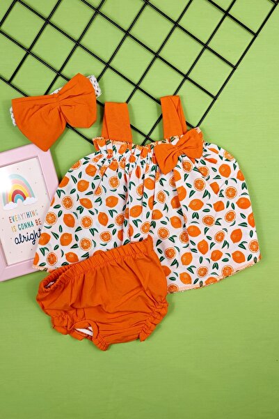 ADABEBEK مجموعة باندانا مطبوعة بطبعة اليوسفي للفتيات الصغيرات