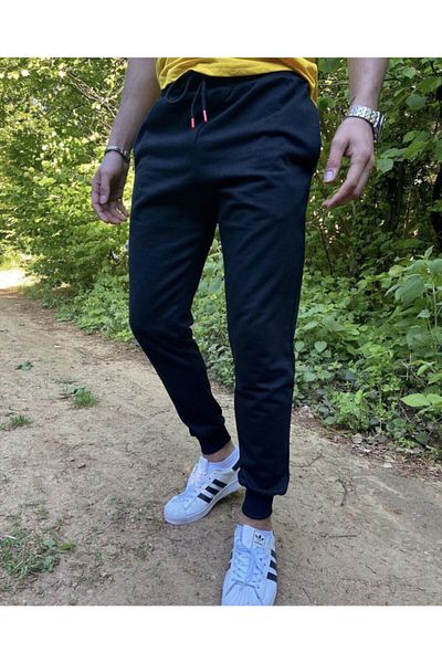 HOZGİYİM Ανδρική φόρμα jogger με μαύρη ελαστική φόρμα