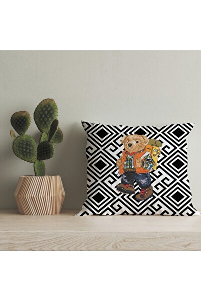 LadiesHome Husă pentru pernă digitală cu design special pentru ursuleț de plu...