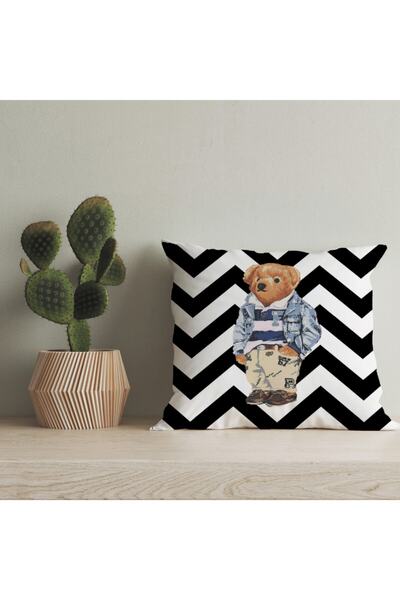 LadiesHome Husă pentru pernă digitală cu design special pentru ursuleț de plu...