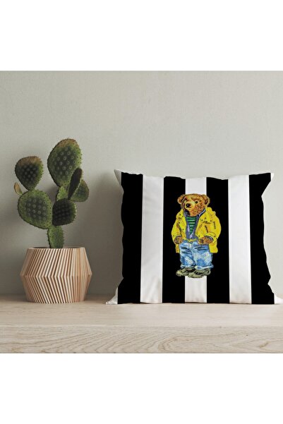 LadiesHome Husă pentru pernă digitală cu design special pentru ursuleț de plu...