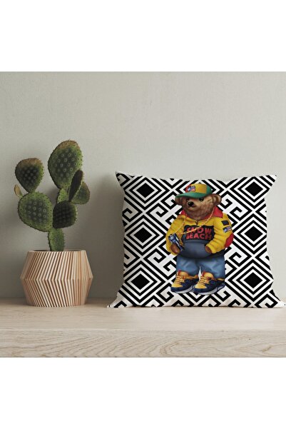 LadiesHome Husă pentru pernă digitală cu design special pentru ursuleț de plu...