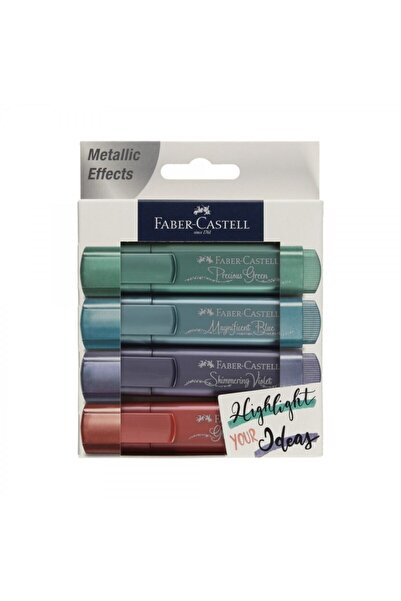 Faber Castell قلم تمييز 46 لونًا معدنيًا (4 قطع)