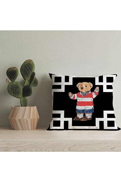 LadiesHome Husă pentru pernă digitală cu design special pentru ursuleț de plu...