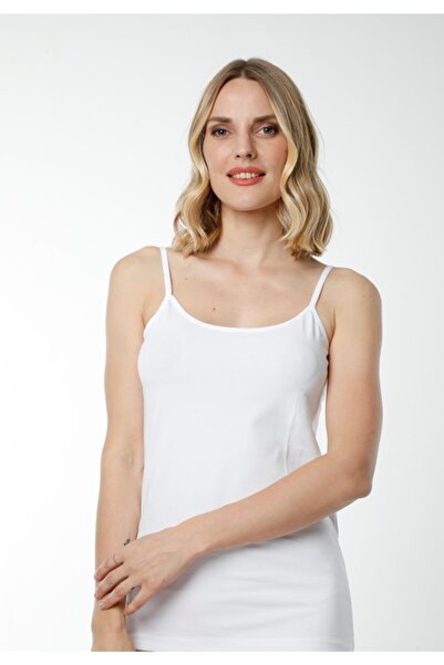 Hmd Women's Cotton White Lycra Tank Top 3-Piece