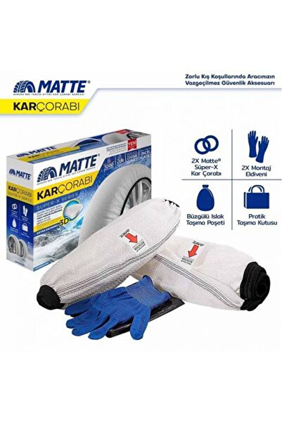 Matte Super X 235/50/19 X Large Size 70 Orijinal Oto Kar Çorabı 2 Lastik Için