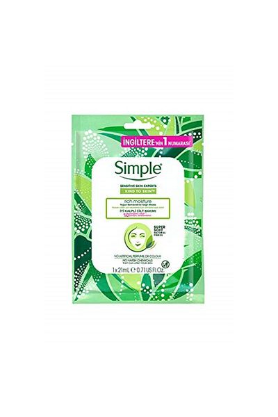 Simple Intensive Moisturizing Paper Mask 21 ml 1 Pack