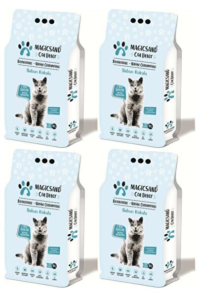 magicsand Marsilya Kokulu Kalin Taneli Kedi Kumu 10 Lt 4 Adet