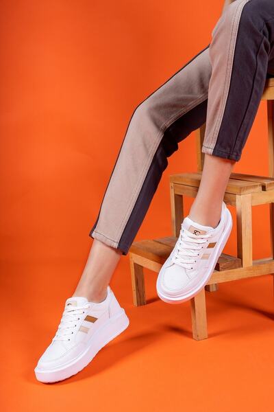 Riccon Fyd White Ecru Tan Women's Sneakers 0012151   Log Invest 969213