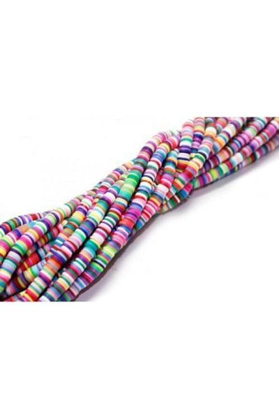 yiğit aksesuar 10 Strings Mixed Color Fimo Bead String 6 Mm