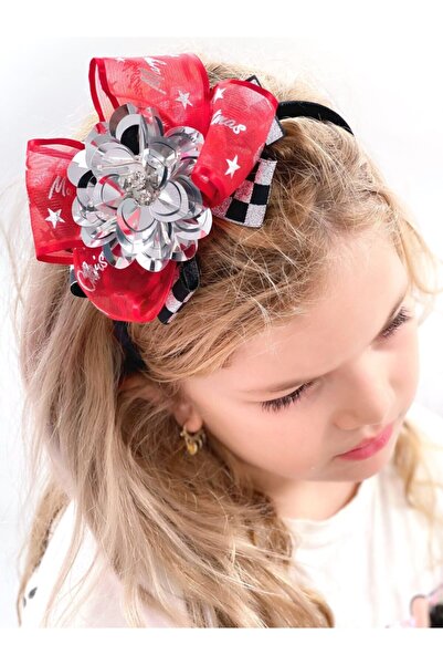 QUEEN AKSESUAR Coroană de catifea cu flori Katmer, cu design de lux, argintiu...