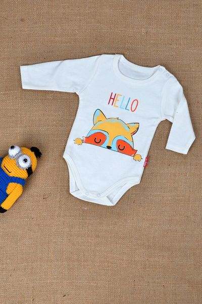 Lullaby Hello Tilki Long Sleeve Body & Bodysuit with Snaps from the Shoulder