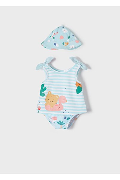 MAYORAL طقم ملابس سباحة وقبعة مكون من قطعتين