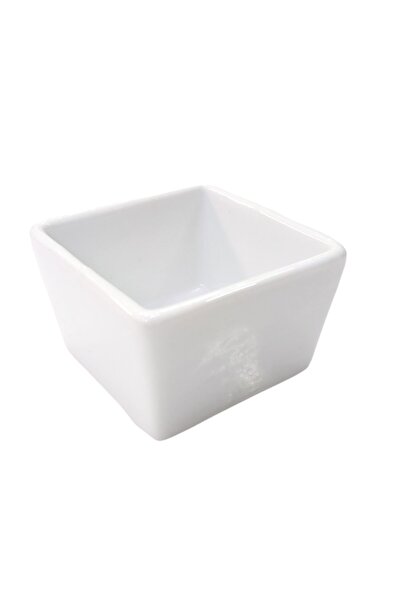 Genel Markalar Porselen Kare Sosluk-şekerlik 7cm*7cm Porselen Beyaz
