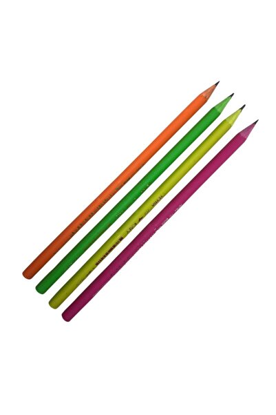Silka Kaly Üçgen Neon Kurşun Kalem 4'lü