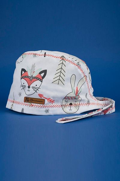 Best Bone Domestic Animals Patterned Surgical Bonnet