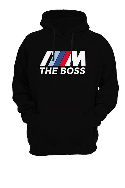 WİDİ Μαύρο φούτερ με στάμπα Im The Boss