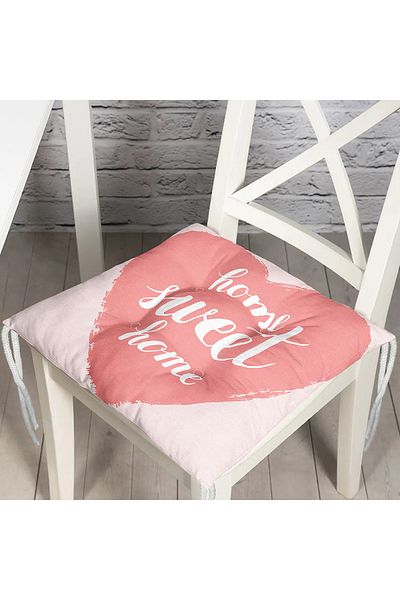 Realhomes Home Sweet Home Digital Printed Pofidic τετράγωνο μαξιλάρι καρέκλας
