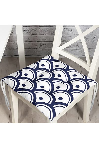 Realhomes Livense Geometric Patterned Fluffy Square Chair Cushion