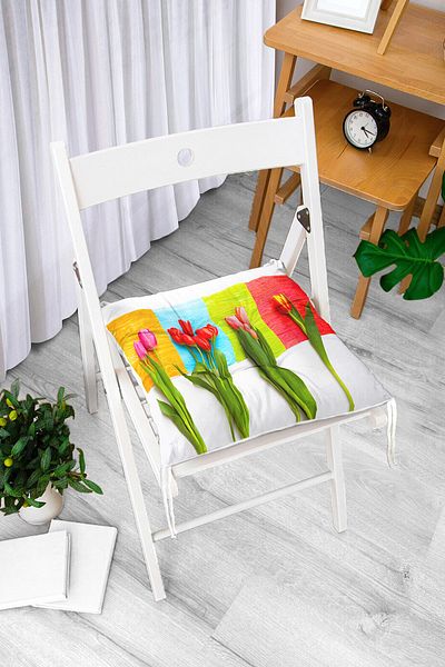 Realhomes Custom Design Digital Printed Pouf Chair Cushion