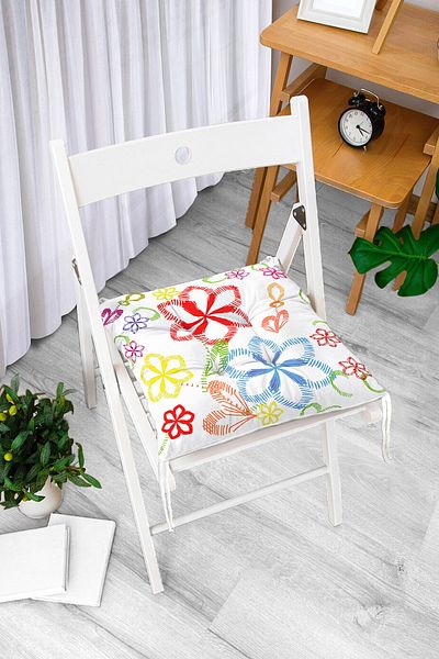 Realhomes Custom Design Digital Printed Modern Pouf Chair Cushion