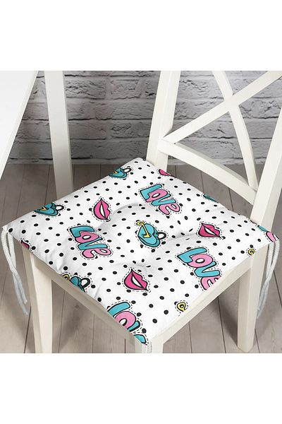 Realhomes Real Homes Digital Printed Fluffy Square Chair Cushion