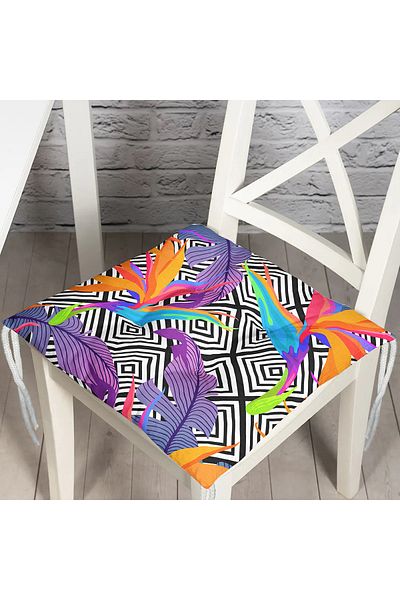 Realhomes Digital Printed Fluffy Chair Cushion