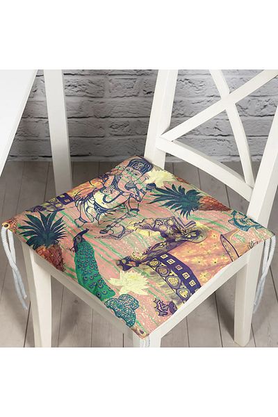 Realhomes Ethnic African Themed Special Designed Fluffy Square Chair Cushion