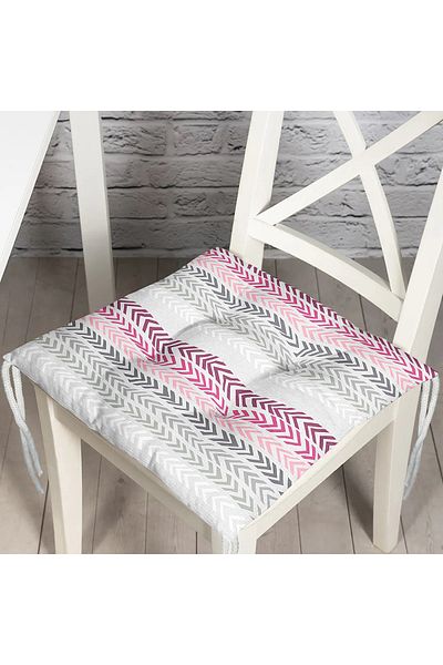 Realhomes Colorful Zigzag Motif Digital Printed Pillow Fluffy Chair Cushion