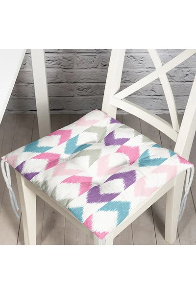Realhomes Digital Printed Fluffy Square Chair Cushion