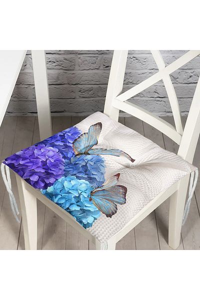 Realhomes Butterfly World Digital Printed Fluffy Square Chair Cushion