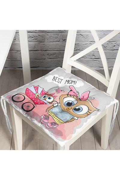 Realhomes Cute Cats Digital Printed Fluffy Square Chair Cushion