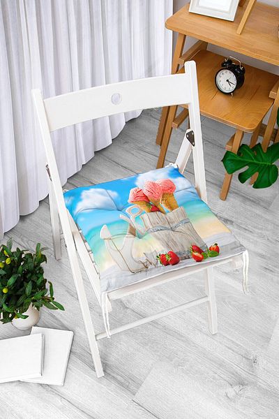Realhomes Digital Printed Fluffy Chair Cushion