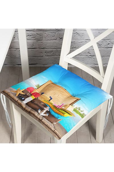 Realhomes Custom Design Digital Printed Pouf Chair Cushion