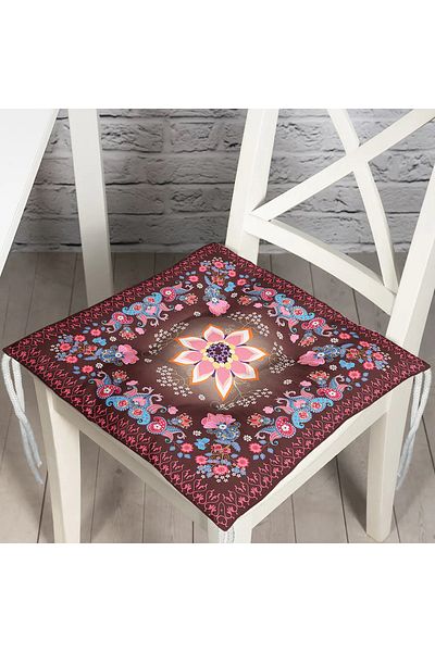 Realhomes Colorful Modern Flowers Special Design Fluffy Chair Cushion